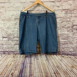 Venezia Light Wash High Rise Bermuda Shorts